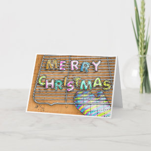Cartão De Festividades Biscoitos de Natal Feliz