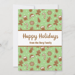 Cartão De Festividades Biscoitos de pão-de-gengibre - Bandeira do jardim