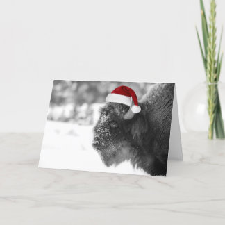 Cartão De Festividades Bison Papai Noel