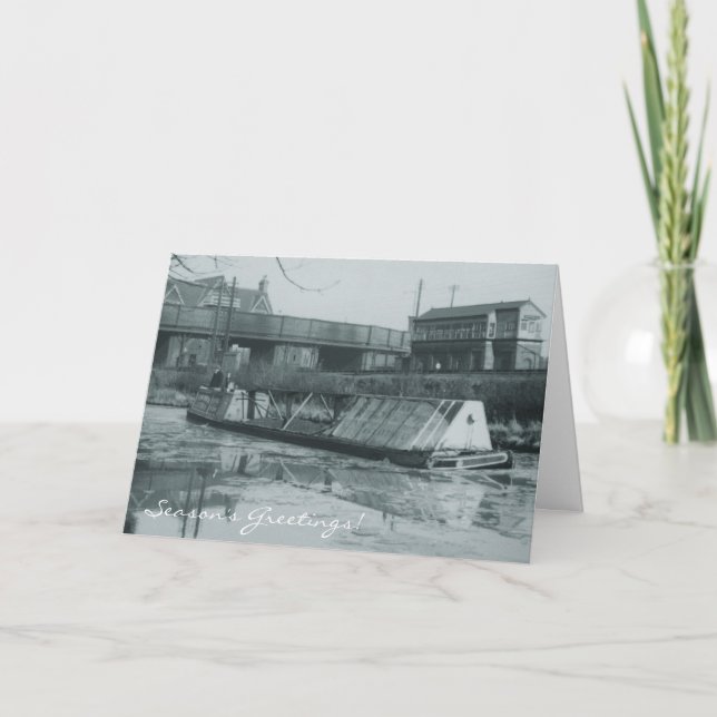 Cartão De Festividades Bisonte de FMC no inverno (Frente)