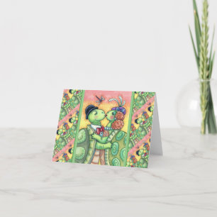 CARTÃO DE FESTIVIDADES BISSING TURTLE SWEETHEARTHEARS, NAMORADOS DE TARPÃ