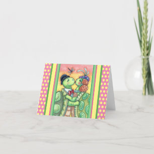 CARTÃO DE FESTIVIDADES BISSING TURTLE SWEETHEARTHEARS, NAMORADOS DE TARPÃ