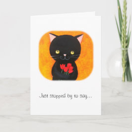 Cartão De Festividades Black Cat I Love You Card Dia de os namorados Card