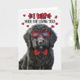 Cartão De Festividades Black Labradoodle feito por amar seu Namorados