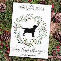 Black Labrador Elegant Dog Feliz Natal