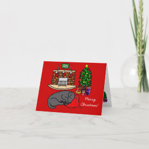Cartão De Festividades Black Labrador Retriever Christmas Cards