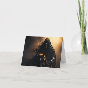 Cartão De Festividades Black Rider Halloween