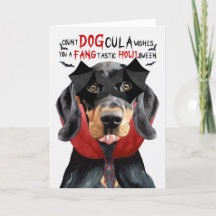 Black Tan Coonhound Funny Count DOGula Halloween