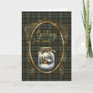 Cartão De Festividades Black Watch Weathered Scottish Tartan Saudações