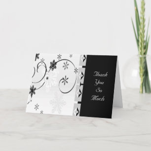 Cartão De Festividades Black & White Snowflake Wonderland