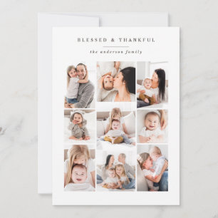 Cartão De Festividades Blessed & Thankful multi photo holiday card