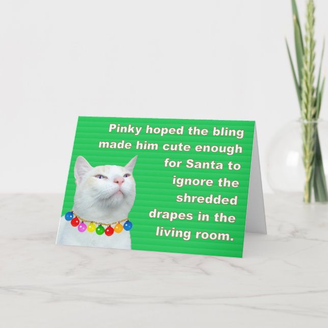 Cartão De Festividades Bling Pinky (Frente)