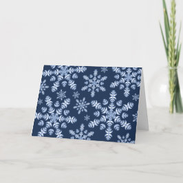 Cartão De Festividades Blizzard do floco de neve da pena