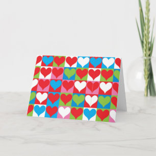 Cartão De Festividades Blocos de coração valentim