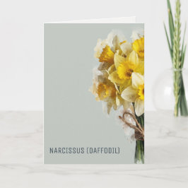 Cartão De Festividades Blooms de Aquarela | Narcisos Dia das Mães Engraça