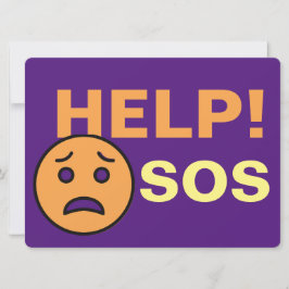 Cartão De Festividades bloqueio rodoviário, sinal de socorro