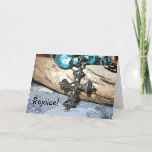 Cartão De Festividades Blue Cross Rejoice
