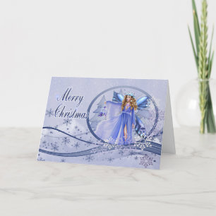 Cartão De Festividades Blue Fairy Christmas