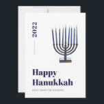 Cartão De Festividades Blue Minimalist Aquorah Candle Hanukkah<br><div class="desc">© Gorjo Designs. Feito para você através da plataforma Zazzle. // Precisa de ajuda para personalizar o seu design? Tem outras ideias? Sinta-se à vontade para entrar em contato comigo (Zoe) diretamente através do botão de contato abaixo.</div>