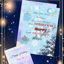 Blue Snowflakes, reindeer silhouettes, winter nigh