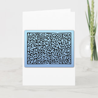 Cartão De Festividades Blue Swirls Maze