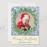 Blue Wave Evergreen Frame One Foto Natal