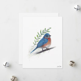 Cartão De Festividades Bluebird Bird Art