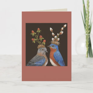 Cartão De Festividades Bluebird Wedding card
