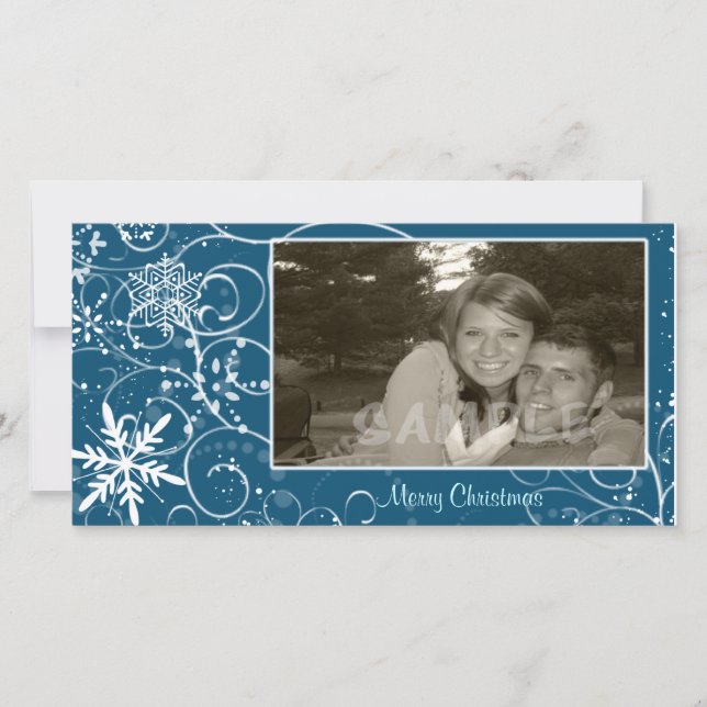 Cartão De Festividades Blustery Winter (Frente)