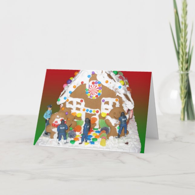 Cartão De Festividades Boas festas a polícia carda (Frente)