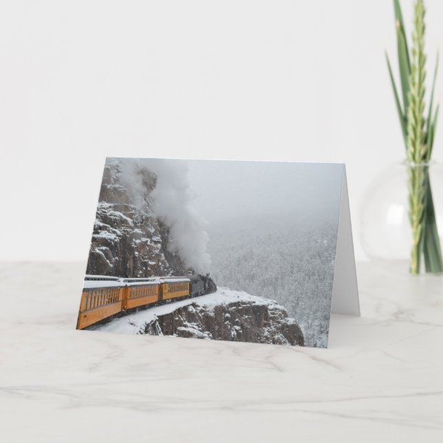 Cartão De Festividades Boas festas com o polar expresse (Frente)