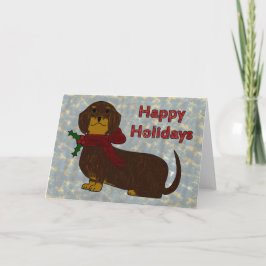 Cartão De Festividades Boas festas Dachshund