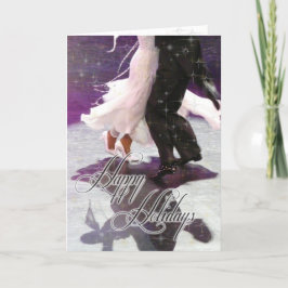 Cartão De Festividades Boas festas dançarinos PERSONALIZADOS