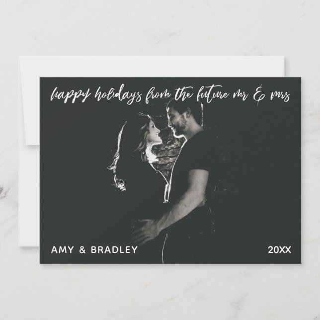 Cartão De Festividades Boas Festas de Futuro Sr & Sra Foto (Frente)