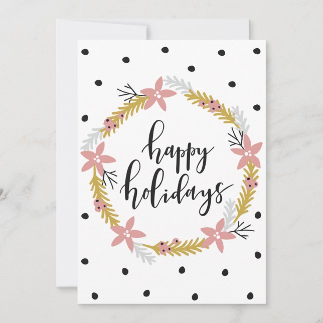 Cartão De Festividades Boas Festas Escreva Sua Própria Mensagem (Frente)