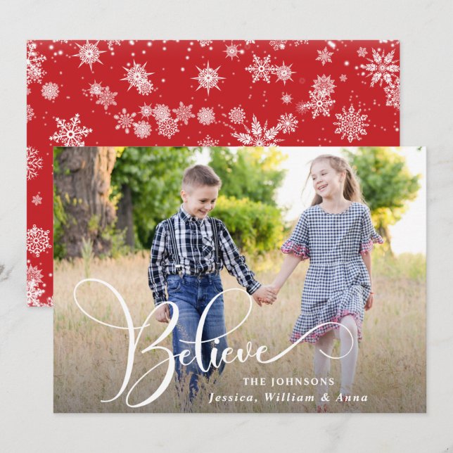 Cartão De Festividades Boas Festas FOTO Saudação de Natal (Frente/Verso)