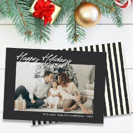Cartão De Festividades Boas Festas Modernas com Mensagem e Foto Personali
