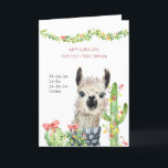 Cartão De Festividades Boas festas Natal engraçado de Lama-Dias de |<br><div class="desc">Eu estou chamando-o Rohan… que é o número do papai noel um lama no-problema. Aprecia completamente a barba que prepara com somente o melhor pomade da barba do vegan. Seus outros passatempos incluem a preparação de amostras do cacau quente envelhecido do grupo carvalho pequeno, de bastões de doces rolados mão,...</div>