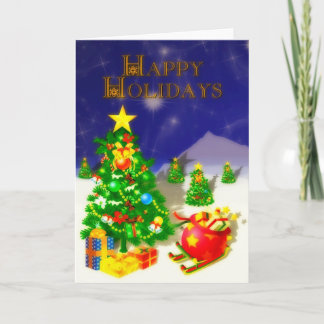 Cartão De Festividades Boas festas três