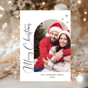 Cartão De Festividades Boas saudações de Natal da Elegante Na moda PHOTO