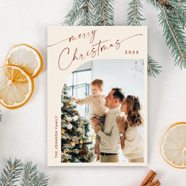 Cartão De Festividades Boas saudações de Natal da Elegante Na moda PHOTO (Criador carregado)