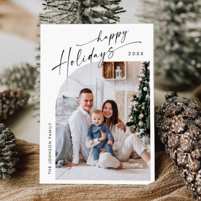 Cartão De Festividades Boas saudações de Natal da Elegante Na moda PHOTO (Criador carregado)