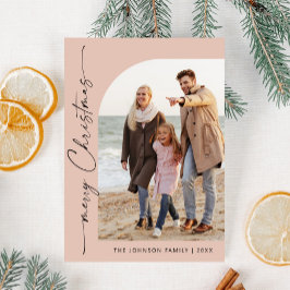 Cartão De Festividades Boas saudações de Natal da Elegante Na moda PHOTO