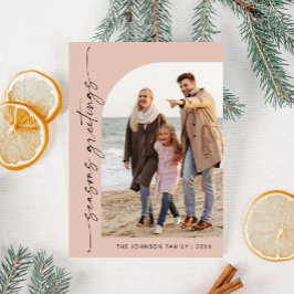 Cartão De Festividades Boas saudações de Natal da Elegante Na moda PHOTO