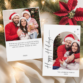 Cartão De Festividades Boas saudações de Natal do Elegante Na moda 2 FOTO