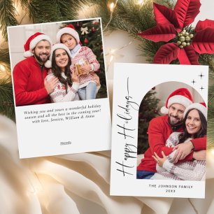 Cartão De Festividades Boas saudações de Natal do Elegante Na moda 2 FOTO