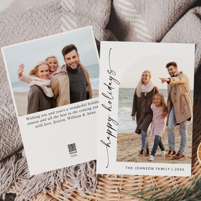 Cartão De Festividades Boas saudações de Natal do Elegante Na moda 2 FOTO (Criador carregado)