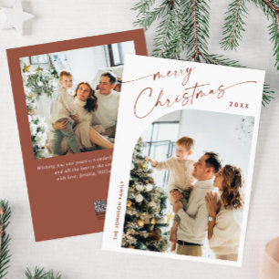 Cartão De Festividades Boas saudações de Natal do Elegante Na moda 2 FOTO