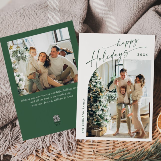 Cartão De Festividades Boas saudações de Natal do Elegante Na moda 2 FOTO (Criador carregado)