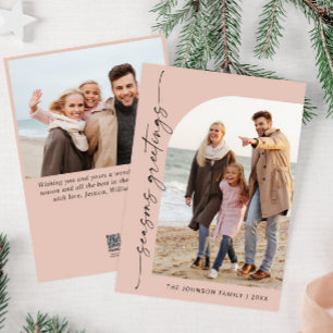 Cartão De Festividades Boas saudações de Natal do Elegante Na moda 2 FOTO